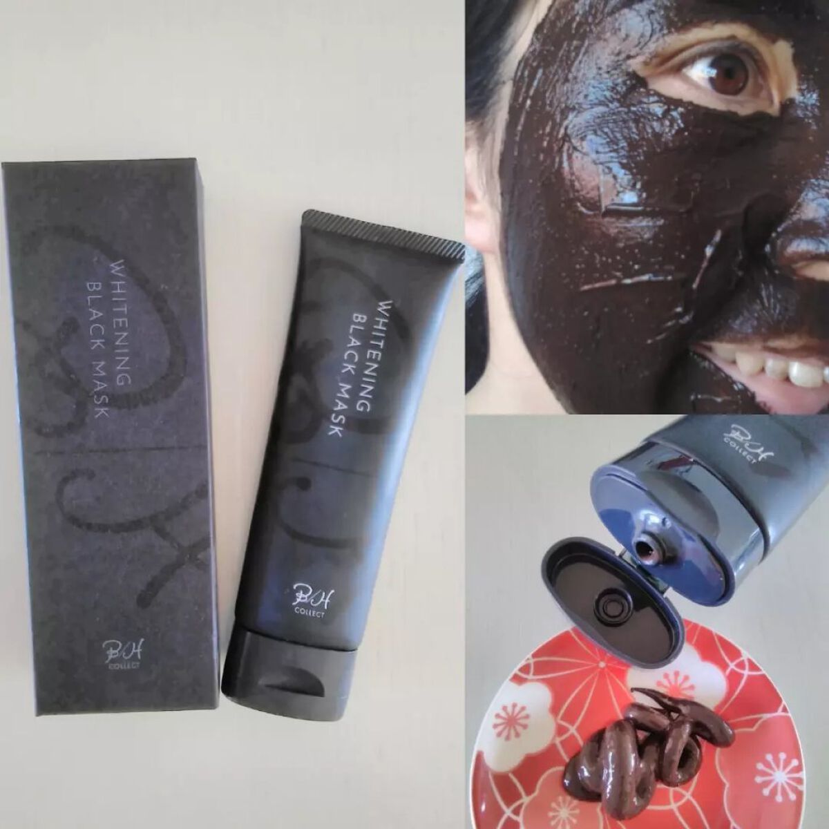 ホワイトニング ブラック マスク/B/H COLLECT/洗い流すパック・マスクを使ったクチコミ（3枚目）