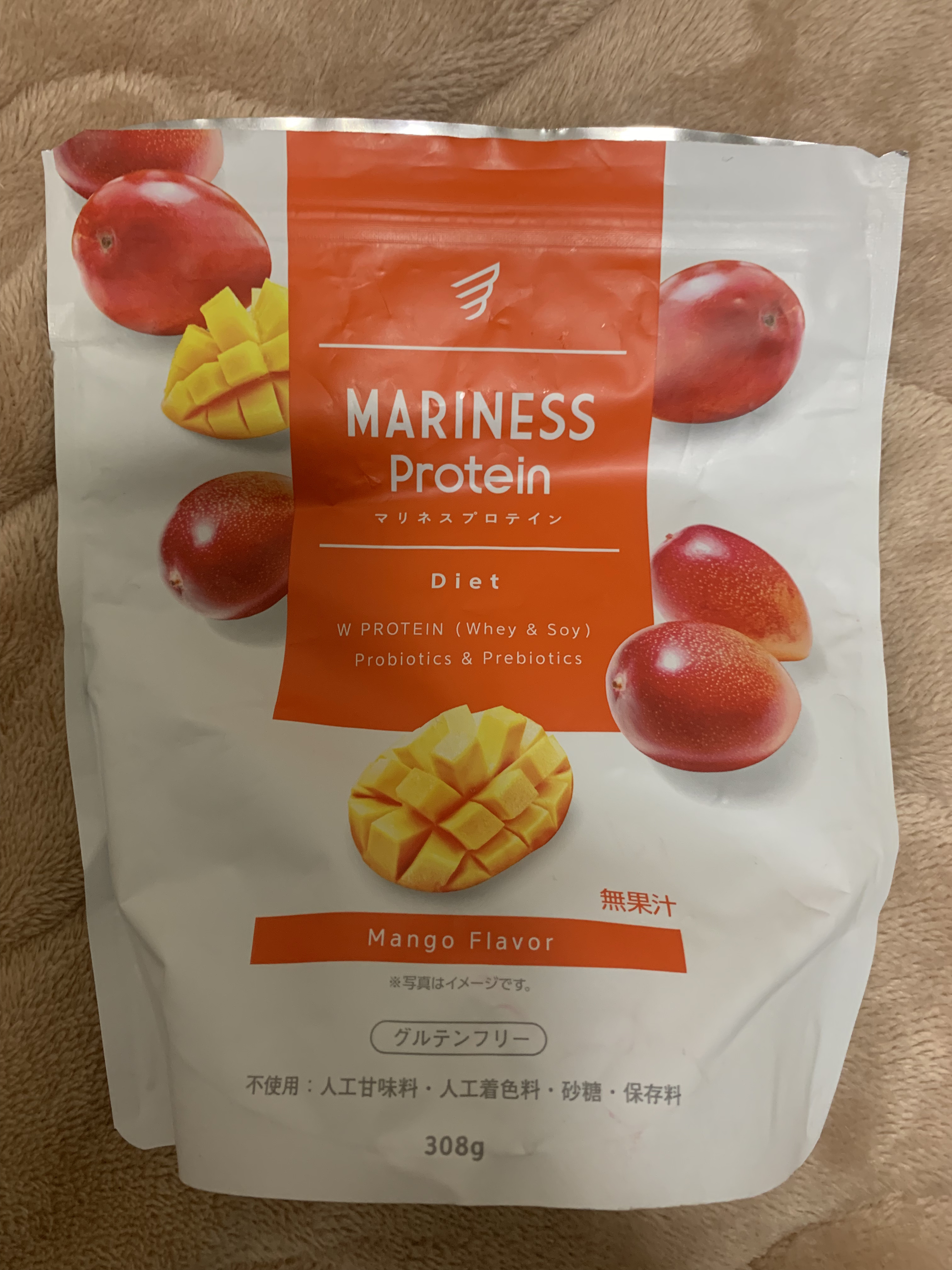 マリネスプロテイン マンゴー/mariness/その他プロテインを使ったクチコミ（1枚目）