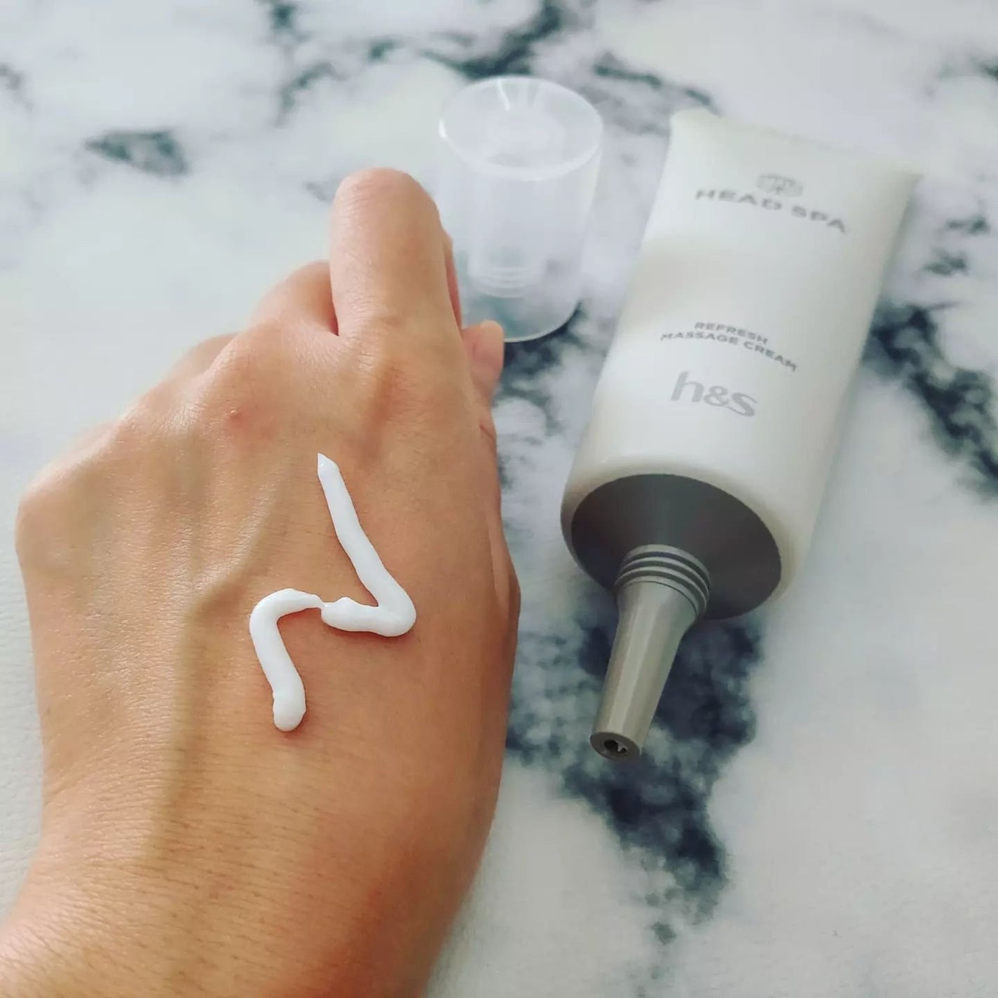 リフレッシュ マッサージクリーム/h&s/洗い流すヘアトリートメントを使ったクチコミ(3枚目)