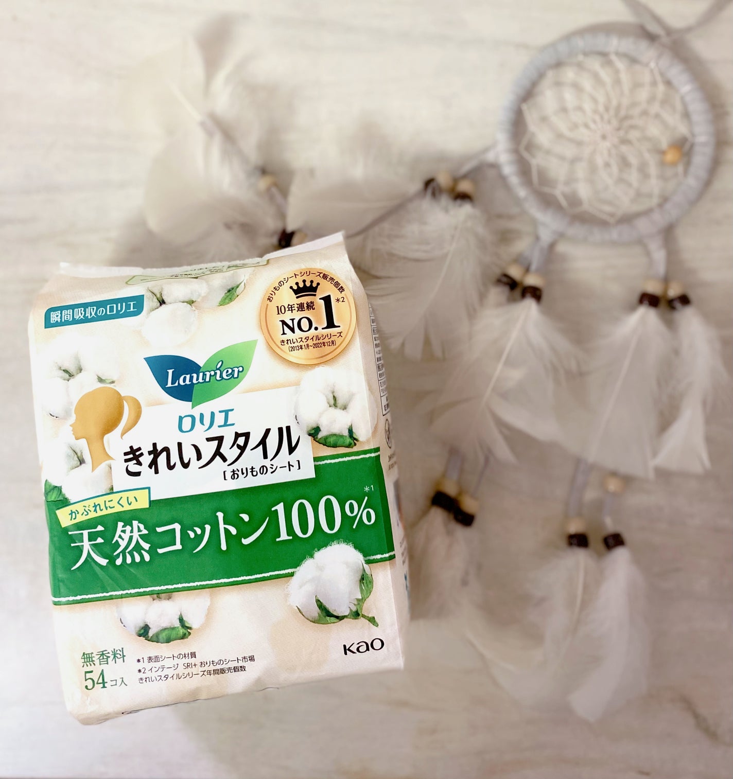 きれいスタイル 天然コットン100% 54コ入/ロリエ/おりものシートを使ったクチコミ(1枚目)