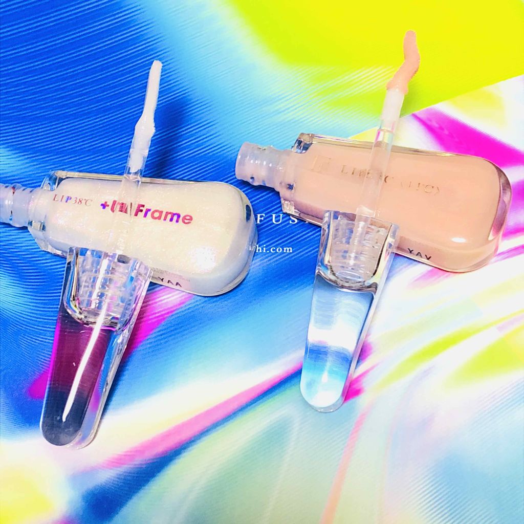 LIP38℃ +UnFrame<ホログラフィック>/UZU BY FLOWFUSHI/リップグロスを使ったクチコミ（2枚目）
