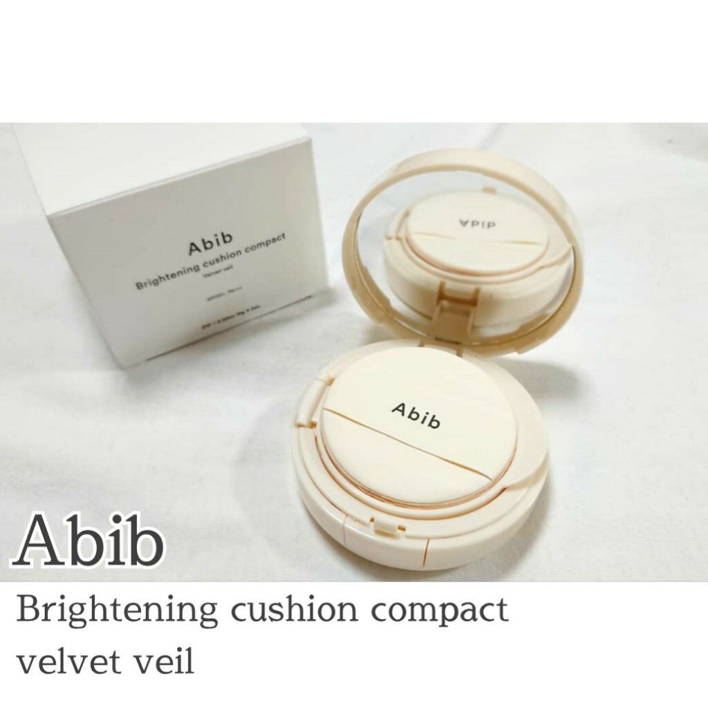 ブライトクッションコンパクトベルベット 21P/Abib /クッションファンデーションを使ったクチコミ（1枚目）