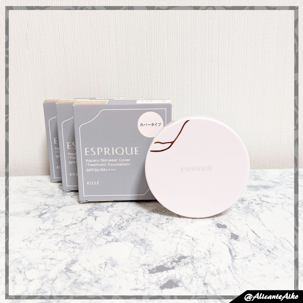 アクアリー スキンウェア カバー 01 ライトベージュ/ESPRIQUE/クッションファンデーションを使ったクチコミ（1枚目）