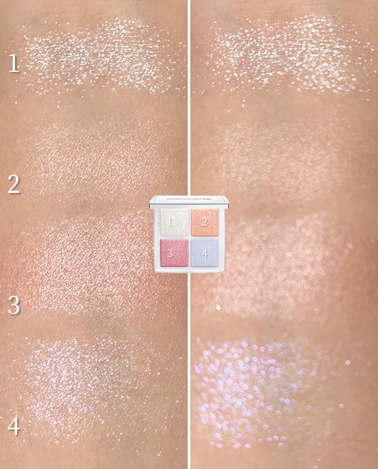 ディオール バックステージ フェイス グロウ パレット/Dior/ハイライトを使ったクチコミ（3枚目）