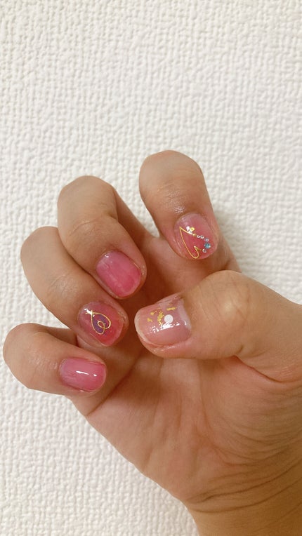 ネイルシール/Qoo10/ネイルシールを使ったクチコミ(2枚目)