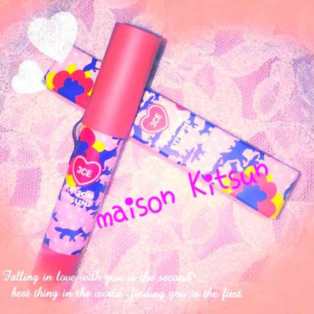 MAISON KITSUNE VELVET LIP TINT/3CE/口紅を使ったクチコミ（1枚目）