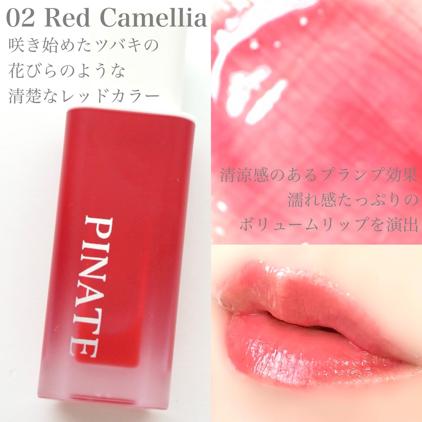 ナチュラルブルームリップオイルセラム 3色セット/PINATE/リップグロスを使ったクチコミ(4枚目)