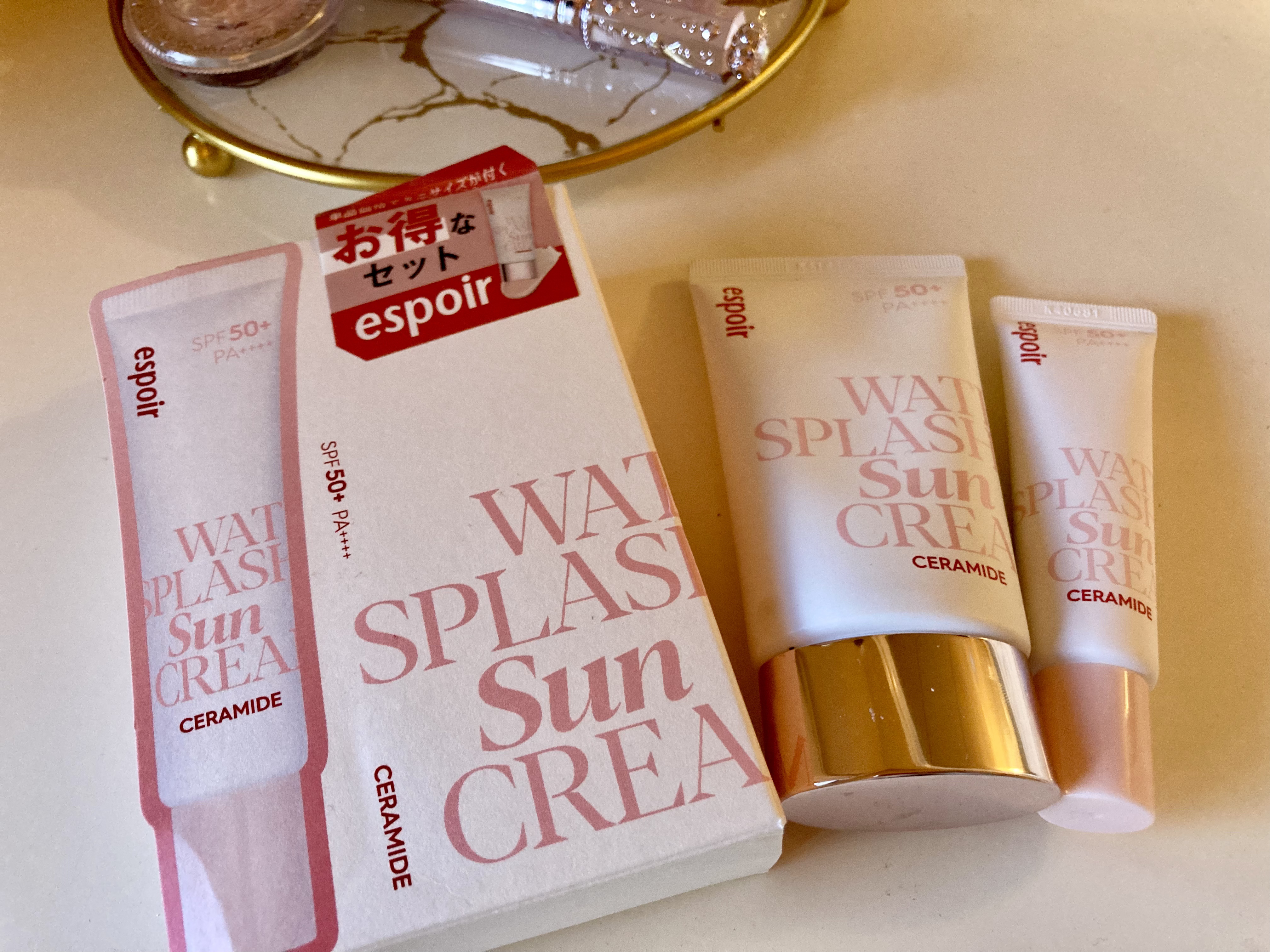 ウォータースプラッシュサンクリーム セラミド/espoir/日焼け止めクリームを使ったクチコミ（1枚目）