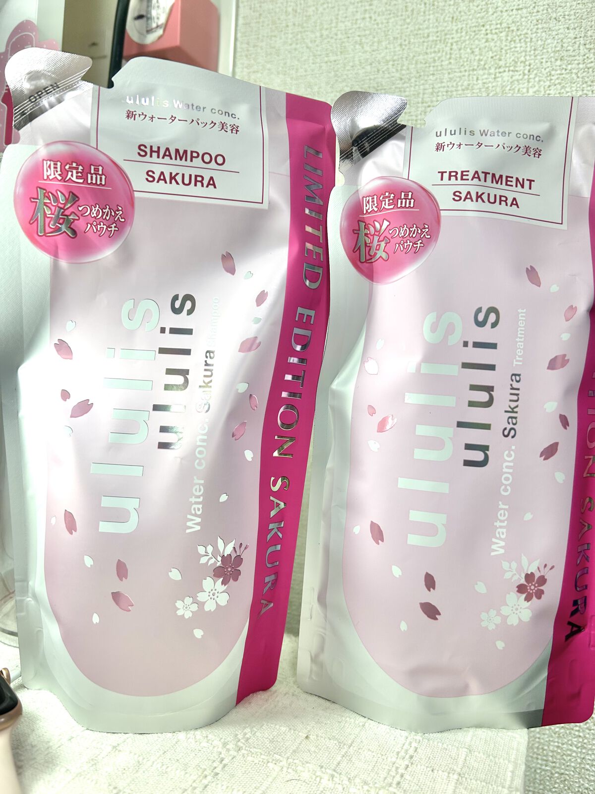 ウォーターコンク モイスト シャンプー（桜ver.)/ヘアトリートメント(桜ver.)/ululis/市販シャンプーを使ったクチコミ（1枚目）