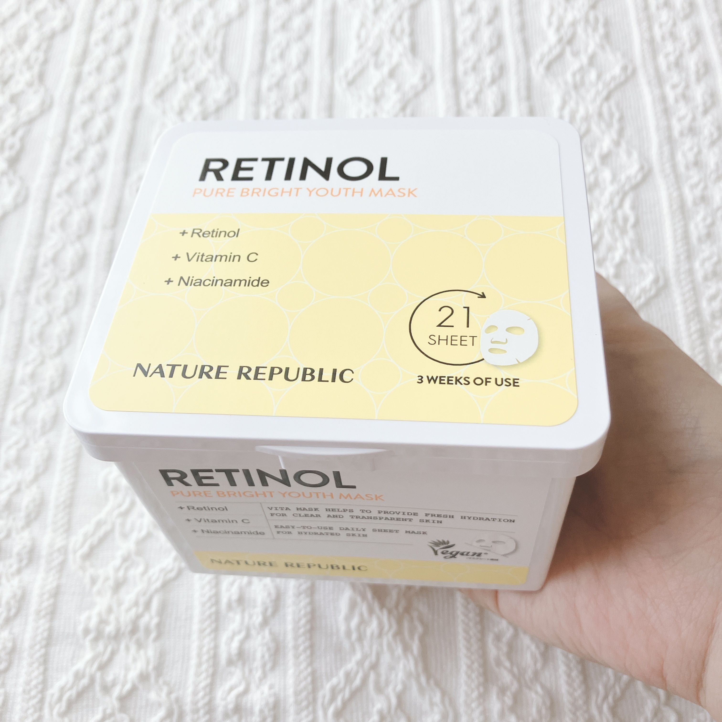 キューブマスク レチノール/ネイチャーリパブリック/シートマスク・パックを使ったクチコミ（2枚目）