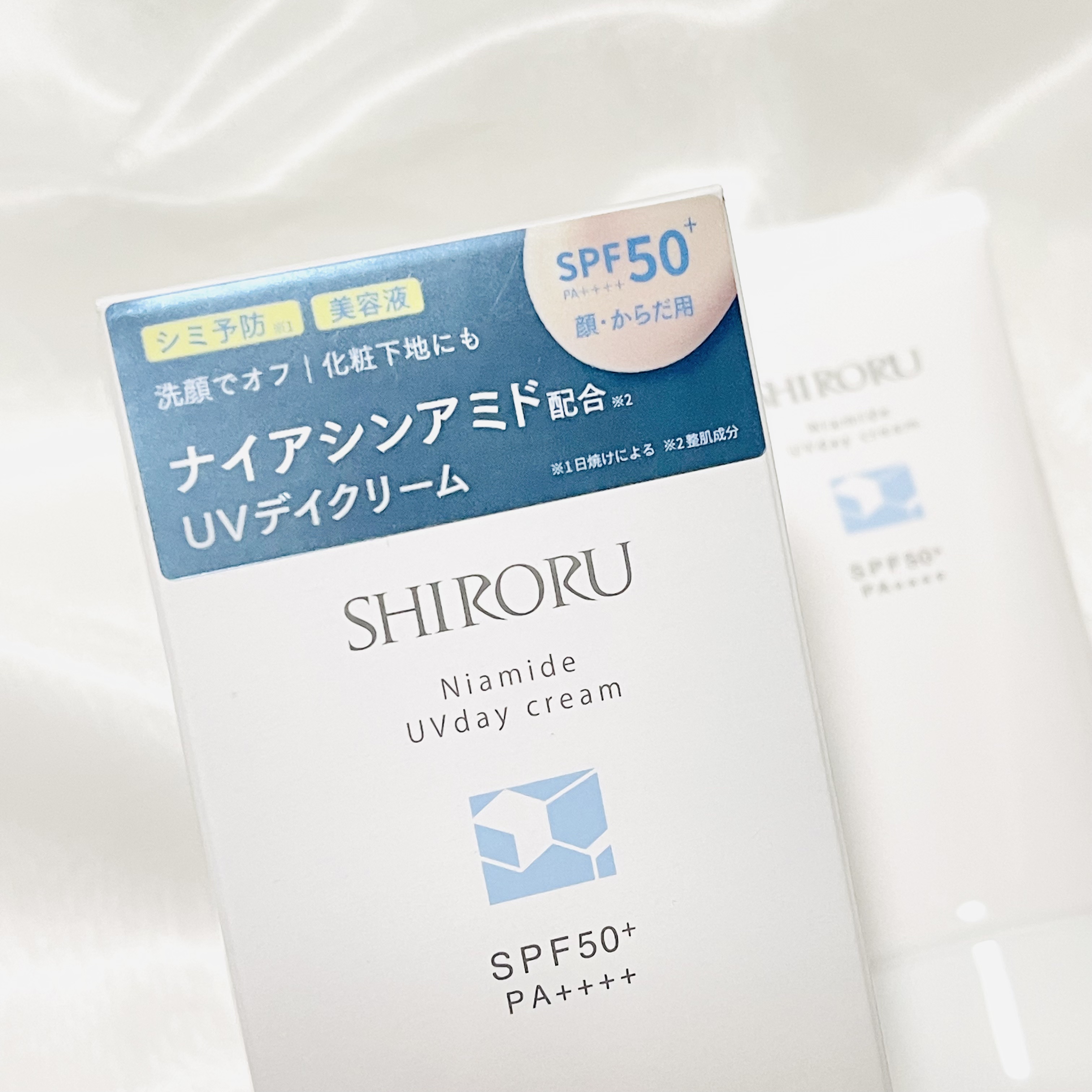 ナイアミドUVデイクリーム/SHIRORU/日焼け止めクリームを使ったクチコミ（2枚目）