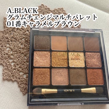 グラムチェンジマルチパレット 01 キャラメルブラウン/A.BLACK/アイシャドウパレットを使ったクチコミ（2枚目）