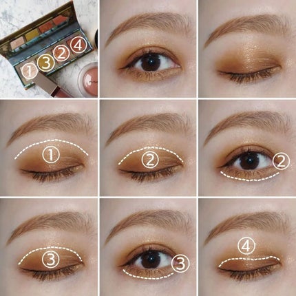 山海シリーズ 4色アイシャドウパレット/GirlCult/アイシャドウパレットを使ったクチコミ(4枚目)