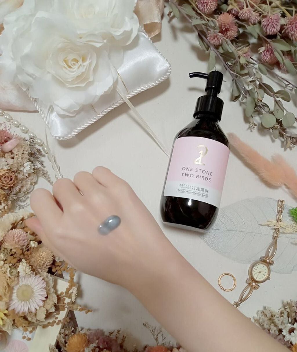 洗顔だけじゃない+パックもできる洗顔料/ONE STONE TWO BIRDS/その他洗顔料を使ったクチコミ(2枚目)