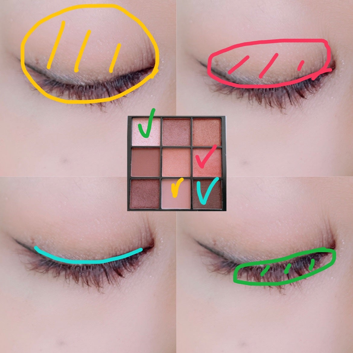 ブルーミングアイカラーパレット (TOKYO GIRLS COLLECTION)/U R GLAM/アイシャドウパレットを使ったクチコミ(2枚目)