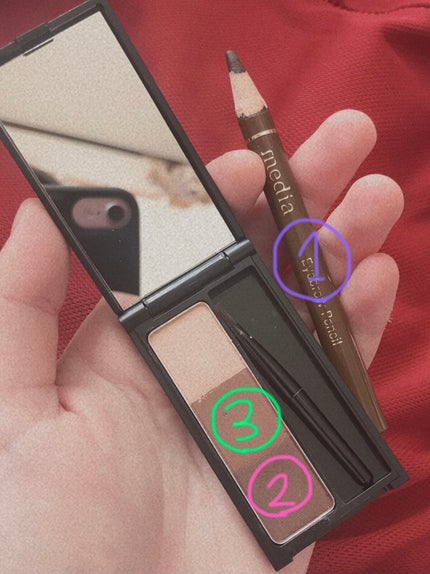 アイブロウペンシルA(削り)/media/アイブロウペンシルを使ったクチコミ(2枚目)