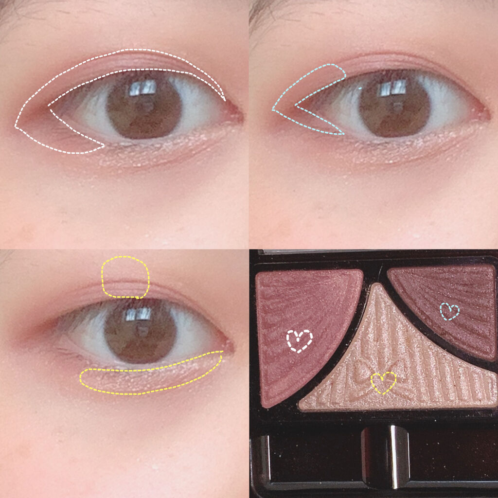 ジューシーピュアアイズ/キャンメイク/アイシャドウパレットを使ったクチコミ（3枚目）