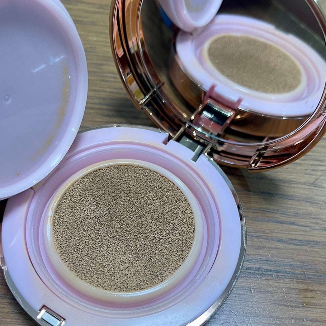 ピンクティーツリーカバークッション/APLIN/クッションファンデーションを使ったクチコミ(3枚目)