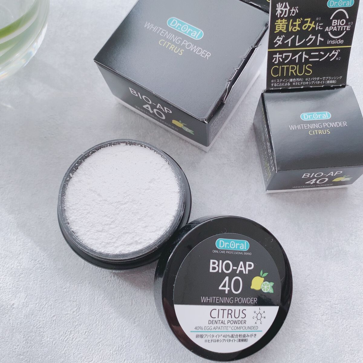 ホワイトニングパウダー シトラスL(レモン&ライム)/Dr.Oral/歯磨き粉を使ったクチコミ（3枚目）