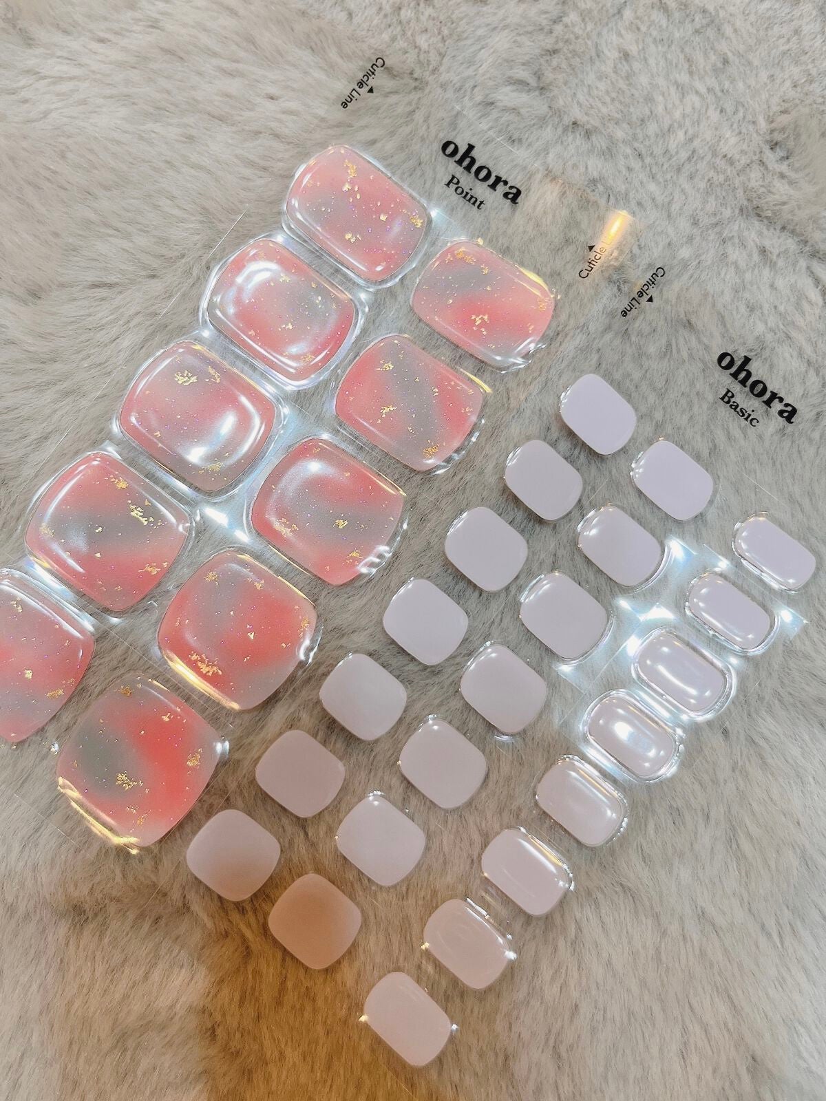 セミキュアジェルネイル(ペディキュア)/ohora/ネイルシールを使ったクチコミ(2枚目)