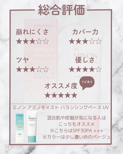 ミノン アミノモイスト ブライトアップベース UV/ミノン/化粧下地を使ったクチコミ(5枚目)