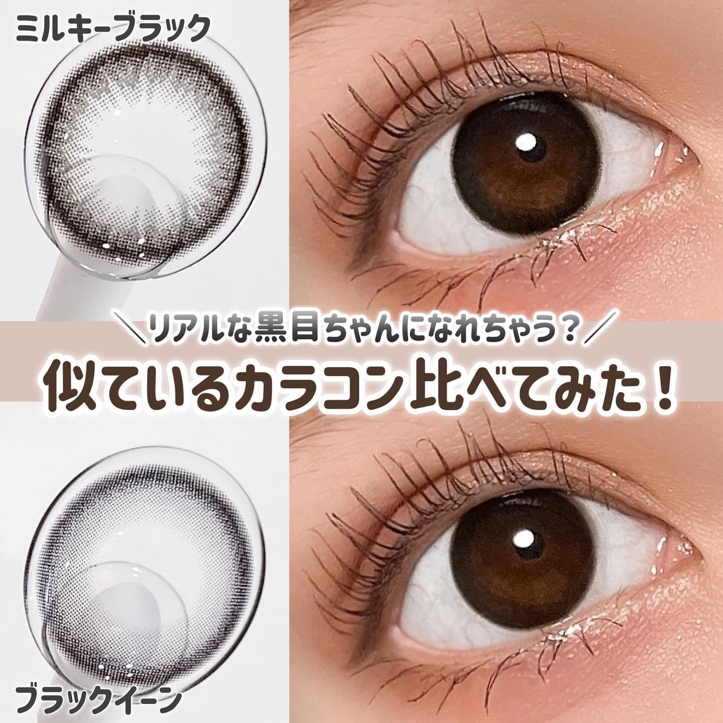 ミルキーシリーズ ミルキーブラック/LENSSIS/カラーコンタクトレンズを使ったクチコミ（1枚目）