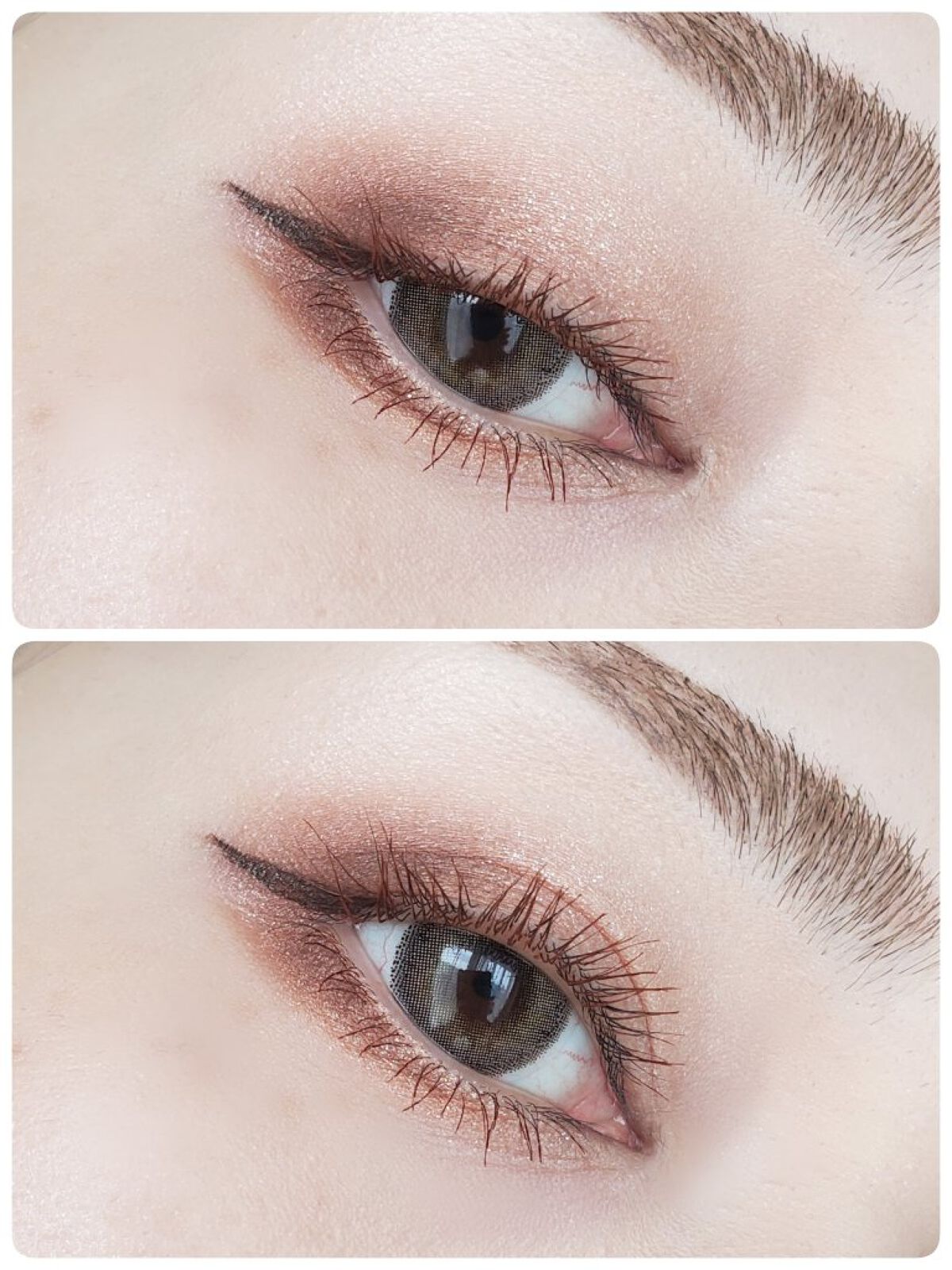 シルエットマンスリー 04 オリーブブラウン/LensVery/１ヶ月（１MONTH）カラコンを使ったクチコミ（2枚目）