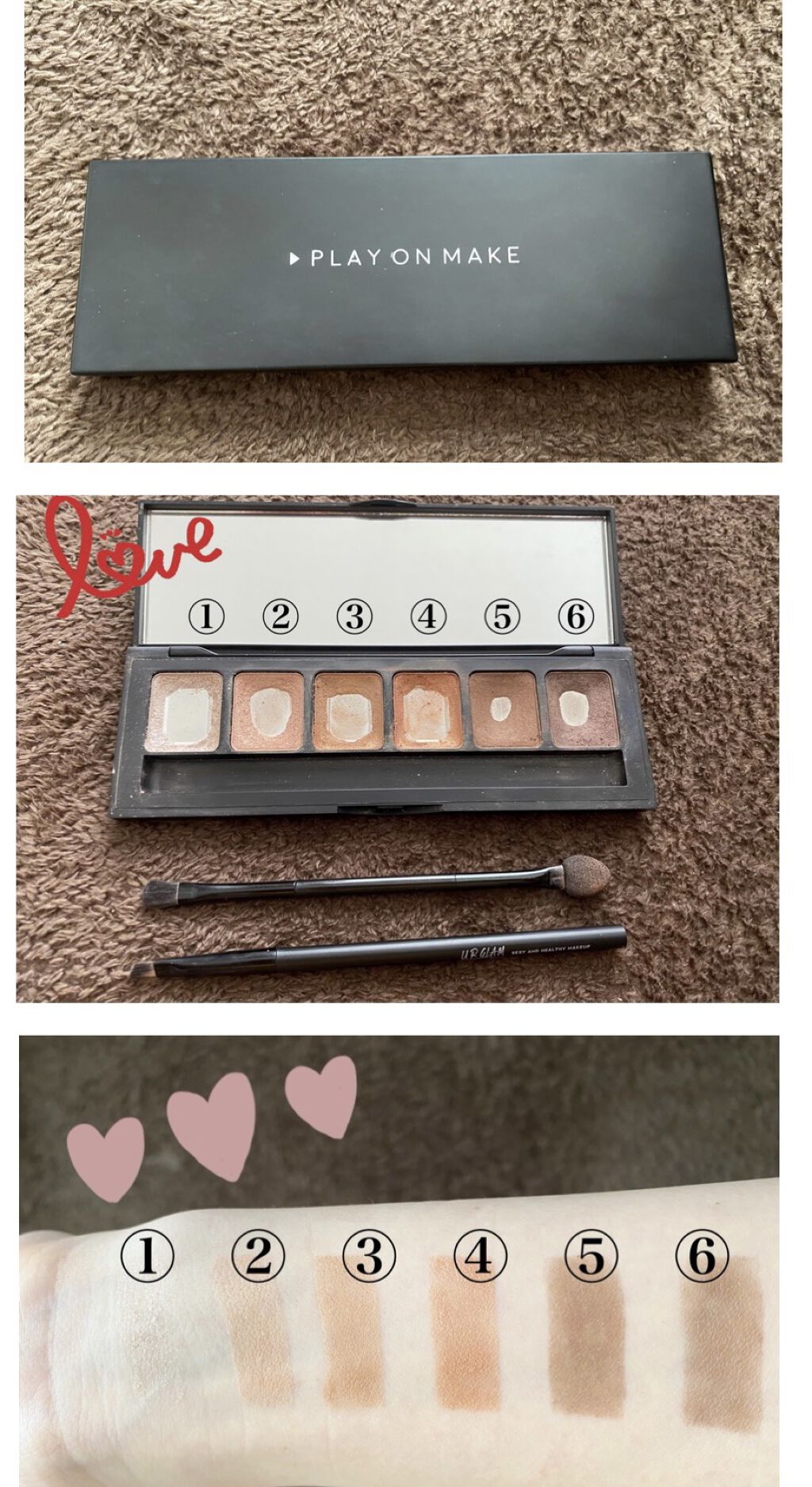 マイシャドウパレット/play on make/アイシャドウパレットを使ったクチコミ（2枚目）