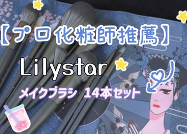 lilystar メイクブラシ 14本セット/Lily star/メイクブラシを使ったクチコミ（2枚目）