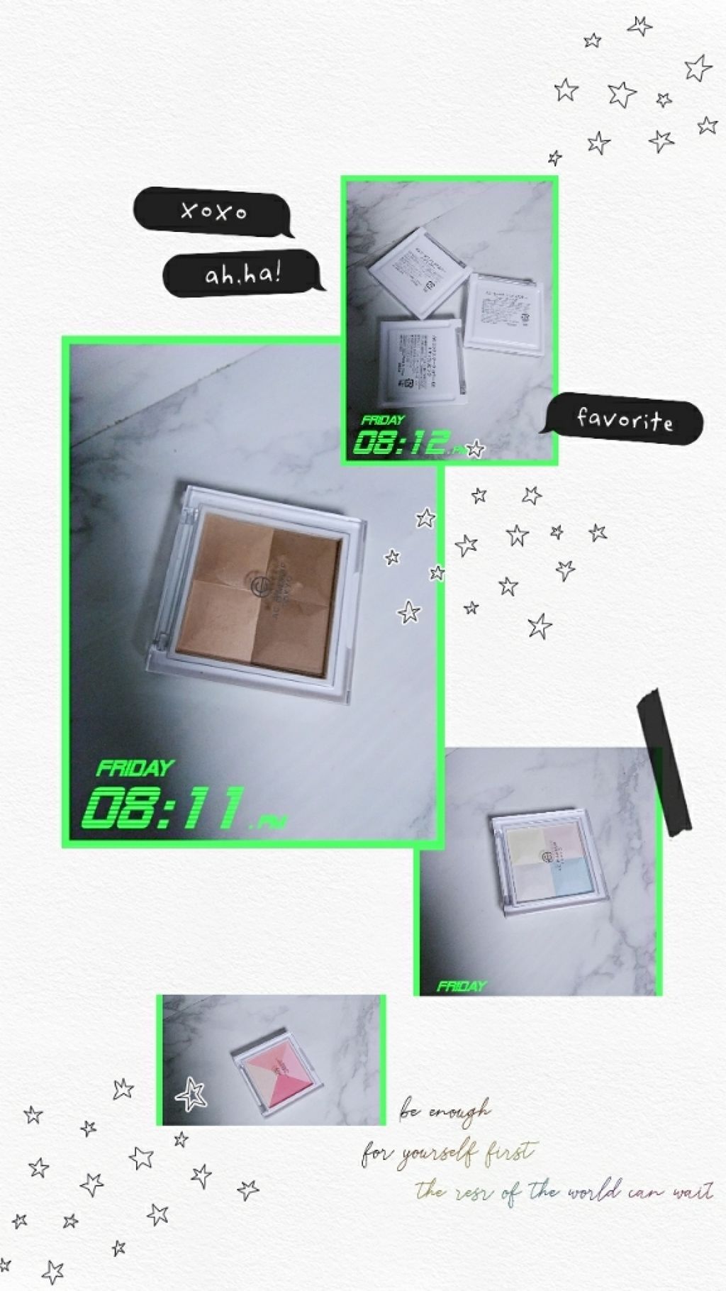 セリア セリアシェーディングパウダーのクチコミ「こんにちわ🎵だんだんなれてきたー😁(笑)
今度はハイライト、チーク、シェーデング、でーす！

.....」（1枚目）