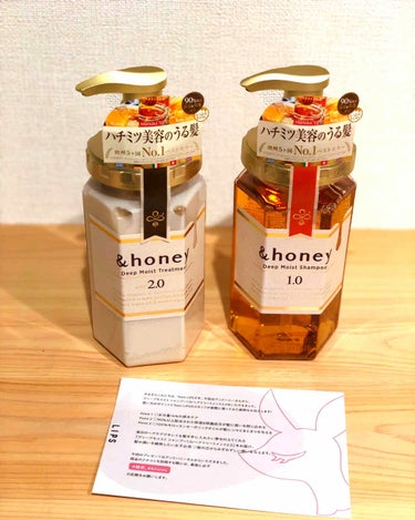 ディープモイスト シャンプー1.0／ヘアトリートメント2.0/&honey/シャンプー・コンディショナーを使ったクチコミ（1枚目）