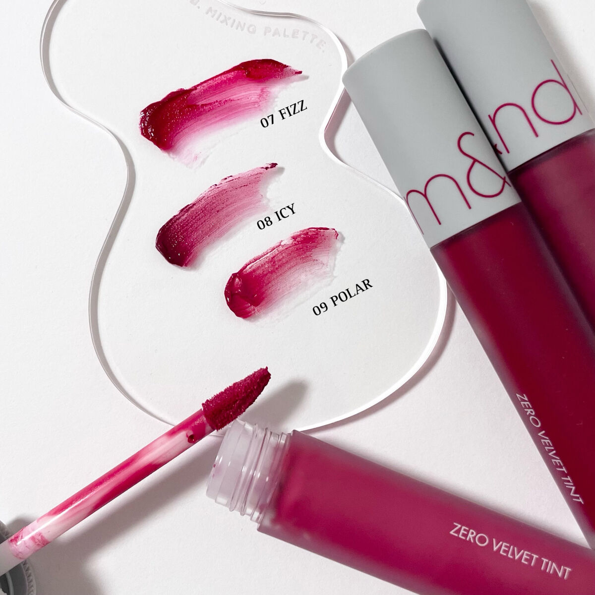 ゼロベルベットティント 07 フィズ(FIZZ)/rom&nd/リップティントを使ったクチコミ（2枚目）