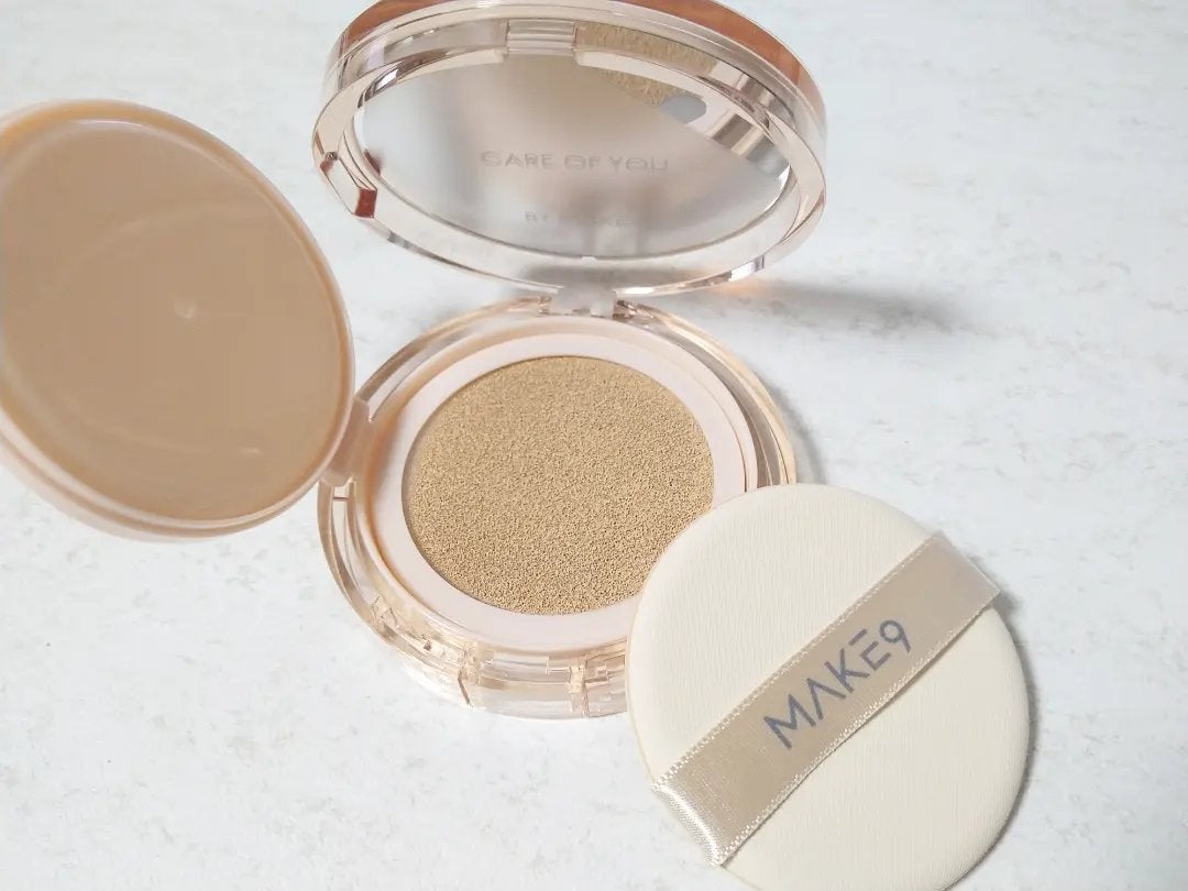 ヌードカーミンググロークッション/MAKE9/クッションファンデーションを使ったクチコミ(2枚目)