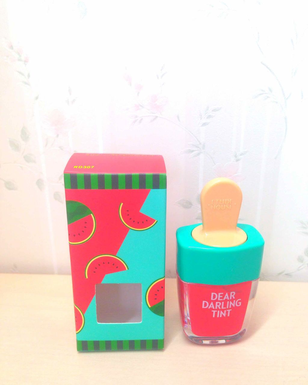 ディアダーリン ウォータージェルティント （アイスティント）/ETUDE/口紅を使ったクチコミ（2枚目）