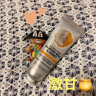 THE BODY SHOP ハンドクリーム AM&H（アーモンドミルク＆ハニー）のクチコミ「すっごく甘い！※食べてません
✼••┈┈••✼••┈┈••✼••┈┈••✼••┈┈••✼
TH.....」（1枚目）