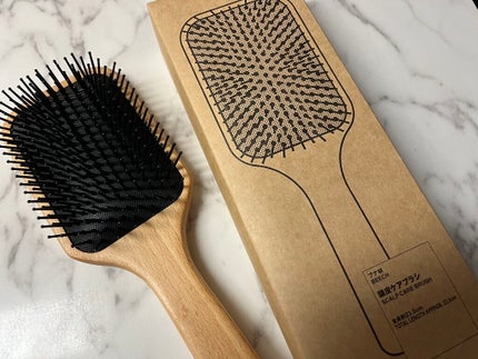 ブナ材頭皮ケアブラシ/無印良品/ヘアブラシを使ったクチコミ(2枚目)