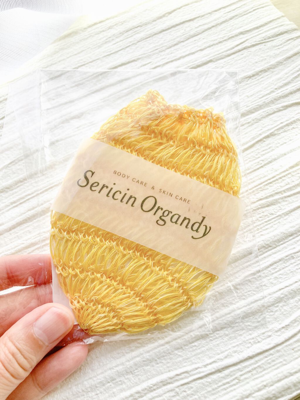 セリシンそのまま 洗顔生糸ミトン_小_約11センチ/洗顔生糸 Sericin Organdy/その他洗顔料を使ったクチコミ（1枚目）