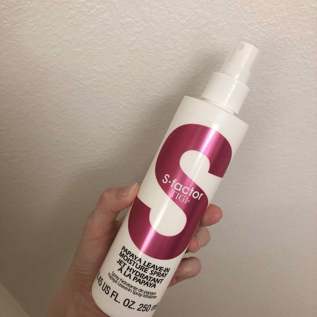 S factor Papaya Leave-in Moisture spray/TIGI/ヘアミストを使ったクチコミ(1枚目)