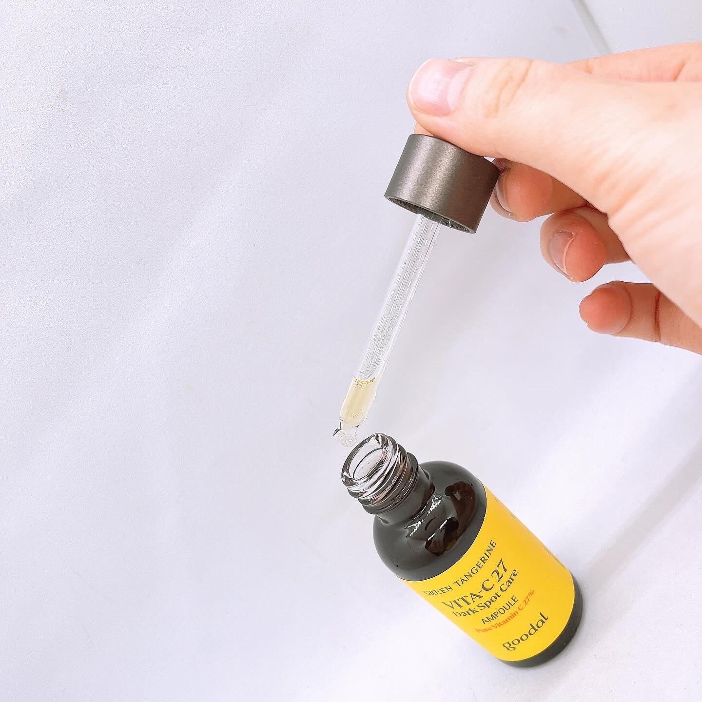 グリーンタンジェリンビタC27ダークスポットケアアンプル/goodal/美容液を使ったクチコミ（2枚目）