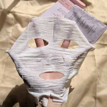 ママバター フェイスクリームマスクのクチコミ「#使い切りスキンケア 

シートマスク。3枚/¥1000+tax

化粧水+美容液+乳液の役割.....」（3枚目）