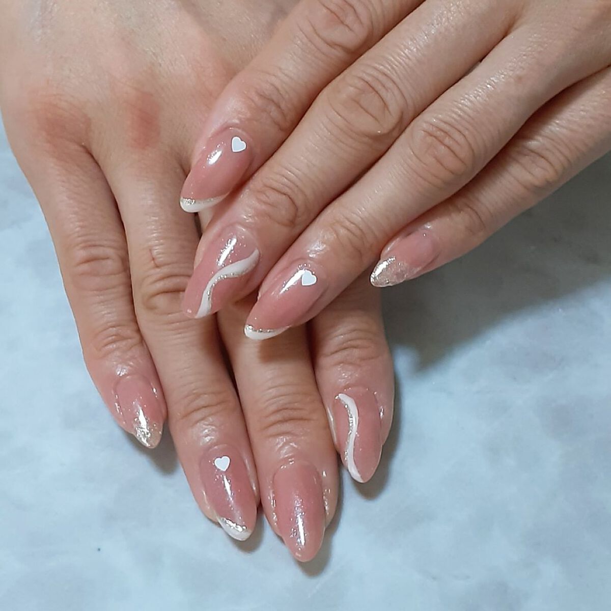 #ネイル,#ジェルネイル,#オフィスネイル,#バレンタインネイルのネイルデザイン