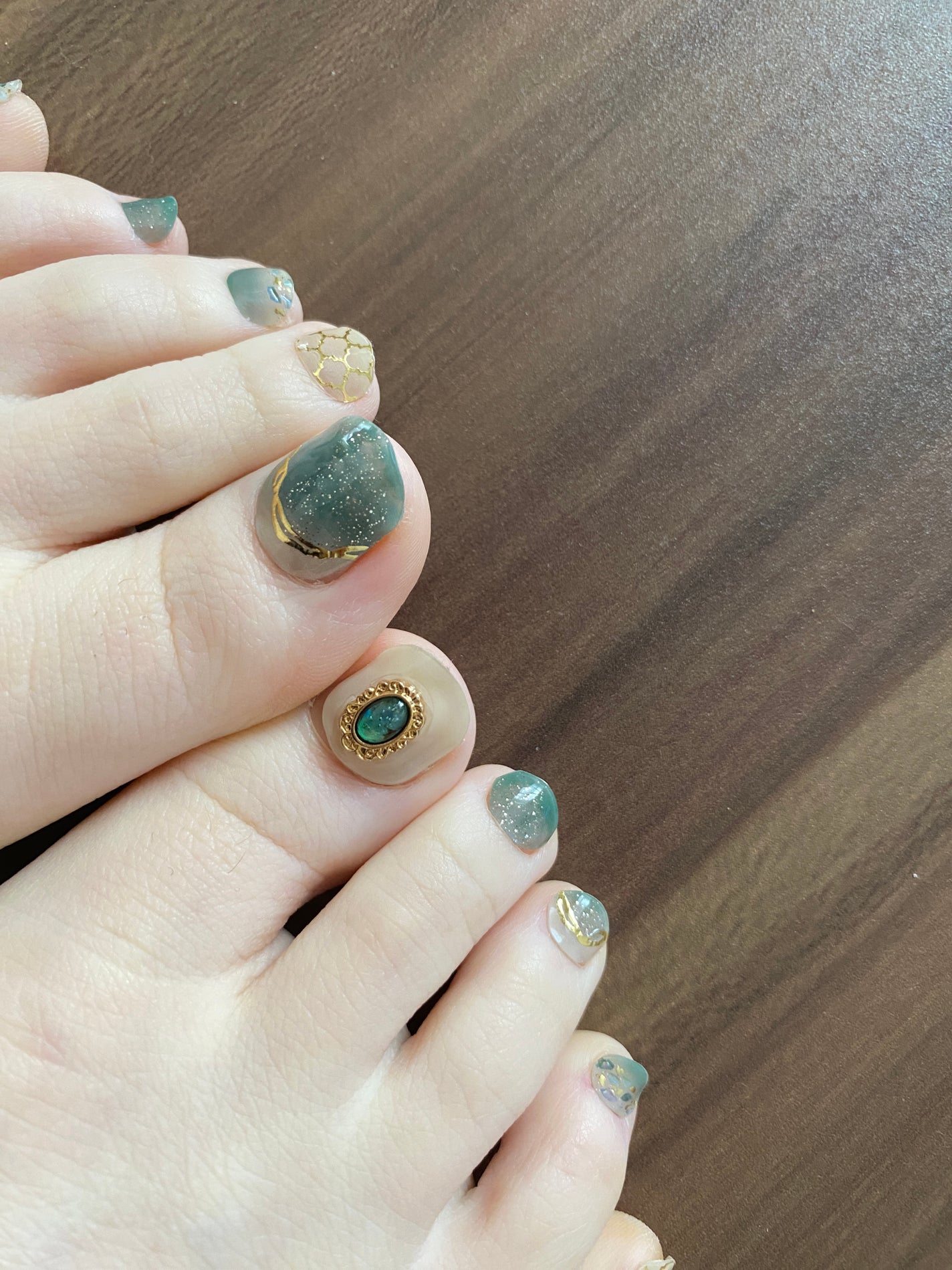 セミキュアジェルネイル(ハンド)/ohora/ネイルシールを使ったクチコミ(3枚目)