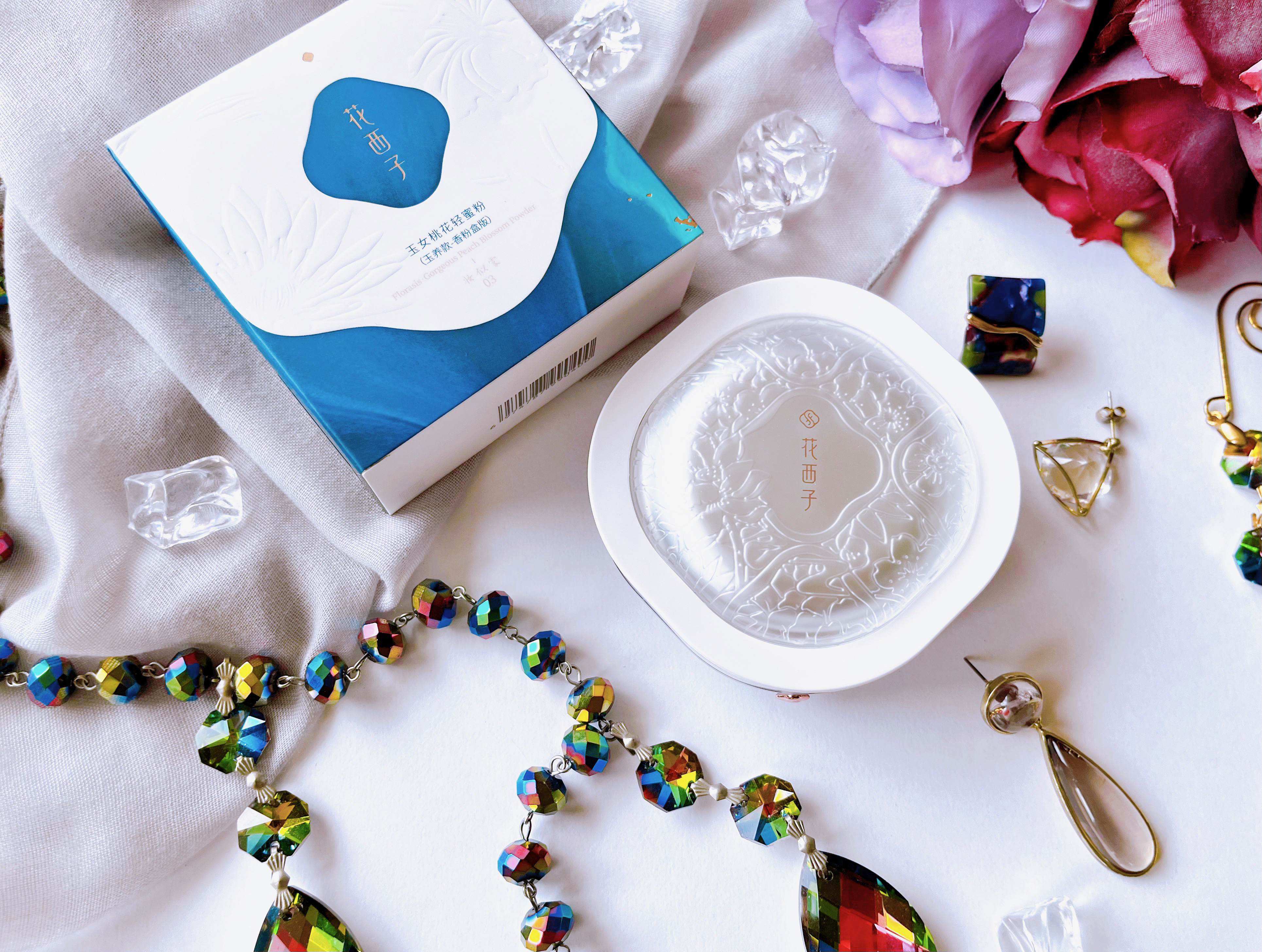 玉養桃花 ルースパウダー 01 ナチュラルパール/花西子/ルースパウダーを使ったクチコミ（2枚目）