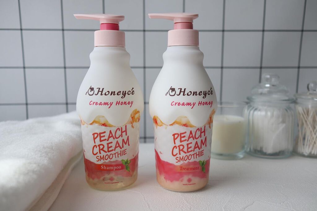 限定市販シャンプー】ハニーチェ ピーチクリームスムージー ペアセット