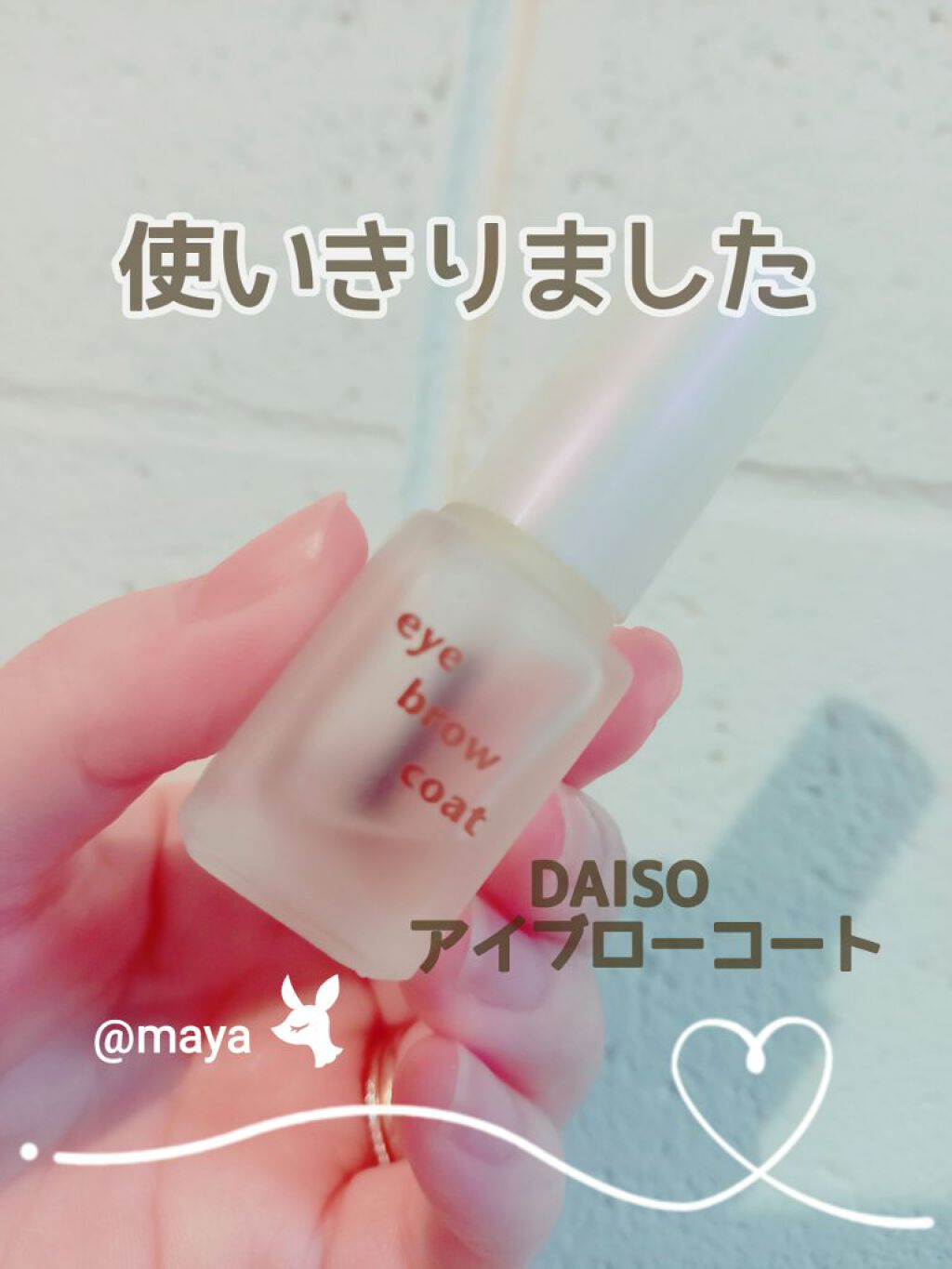 エバビレーナ アイブローコート/DAISO/アイブロウコートを使ったクチコミ（1枚目）