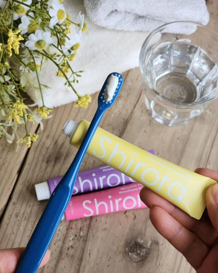 シローラクレイホワイトニングミニ3本セット(レモン&ジャスミン&ベリー)/Shirora/歯磨き粉を使ったクチコミ(3枚目)