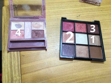 UR GLAM　BLOOMING EYE COLOR PALETTE/U R GLAM/アイシャドウパレットを使ったクチコミ（3枚目）