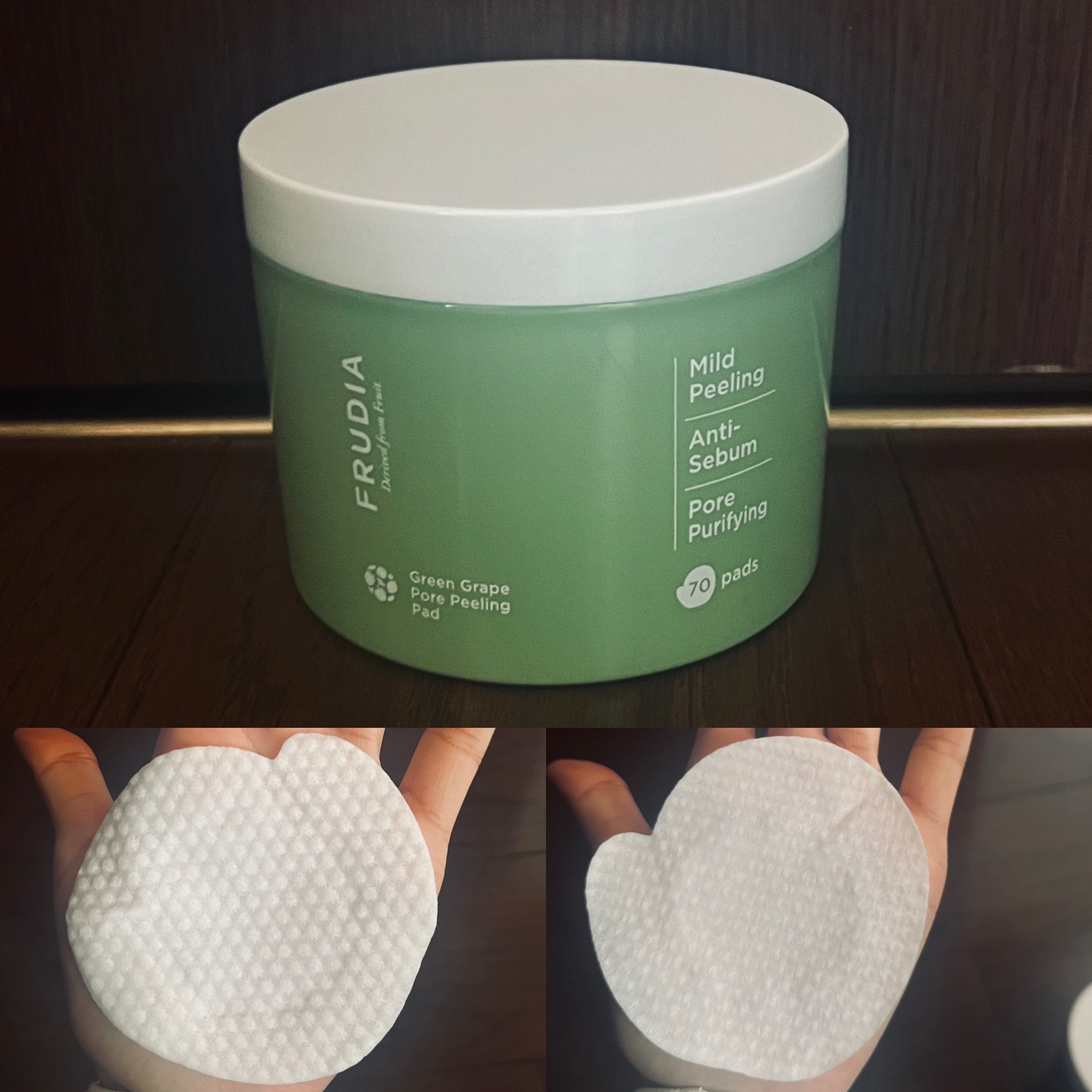 グリーングレープポアピーリングパッド/FRUDIA/トナーパッドを使ったクチコミ（1枚目）
