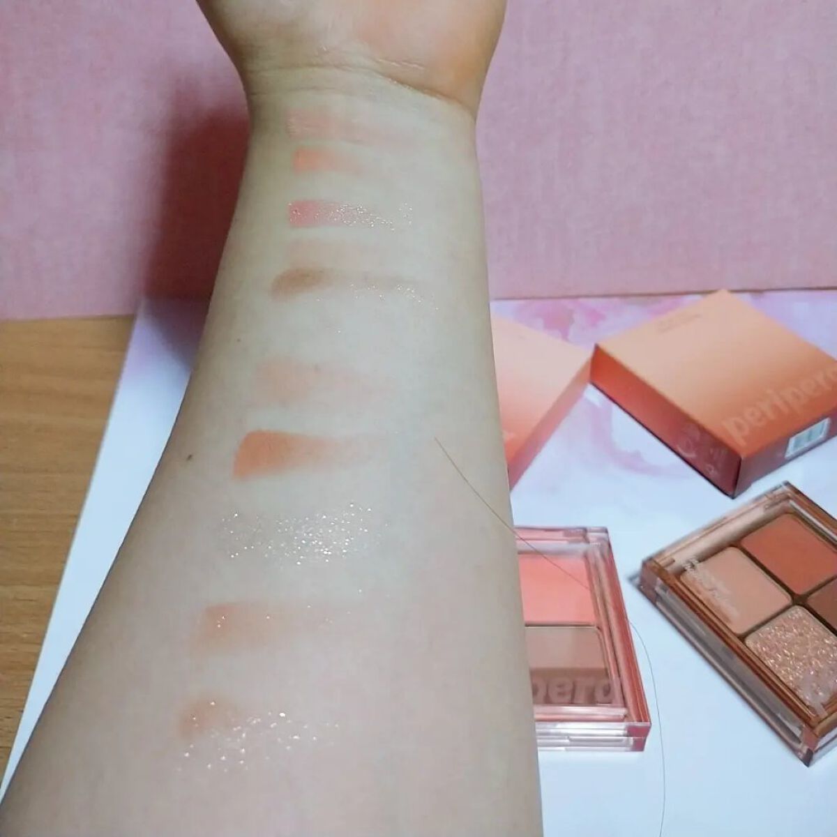 ペリペラ インク ポケット シャドウ パレット 01 MY LITTLE REDBEAN/PERIPERA/アイシャドウパレットを使ったクチコミ（2枚目）