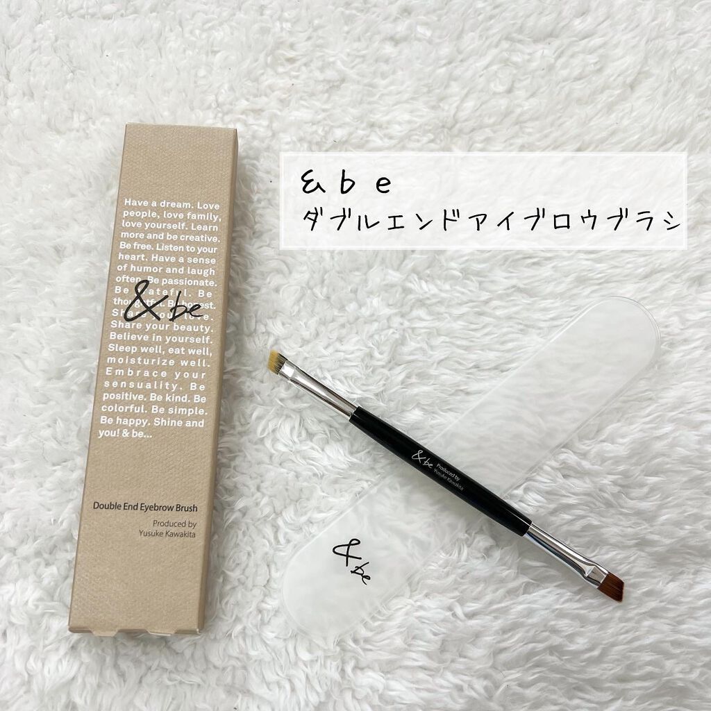 ダブルエンドアイブロウブラシ熊野筆/&be/メイクブラシを使ったクチコミ(1枚目)